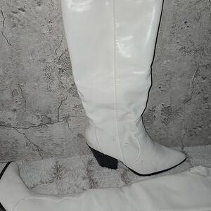 Elegant White Knee-High Boots